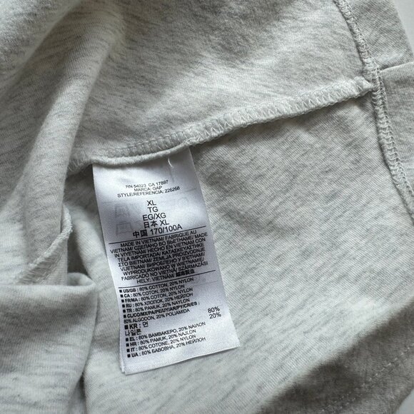 GAP Gray Knit Fit & Flare Short Dress Zip Sleeveless sz XL - Picture 6 of 7